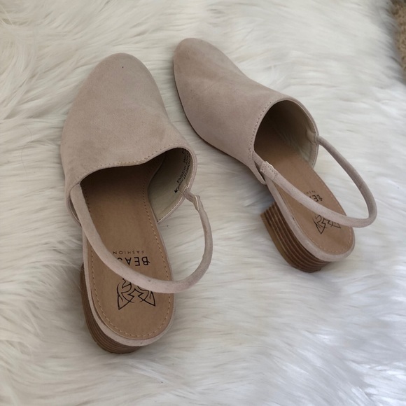 Beast Fashion Shoes - Grey Mule Slingbacks